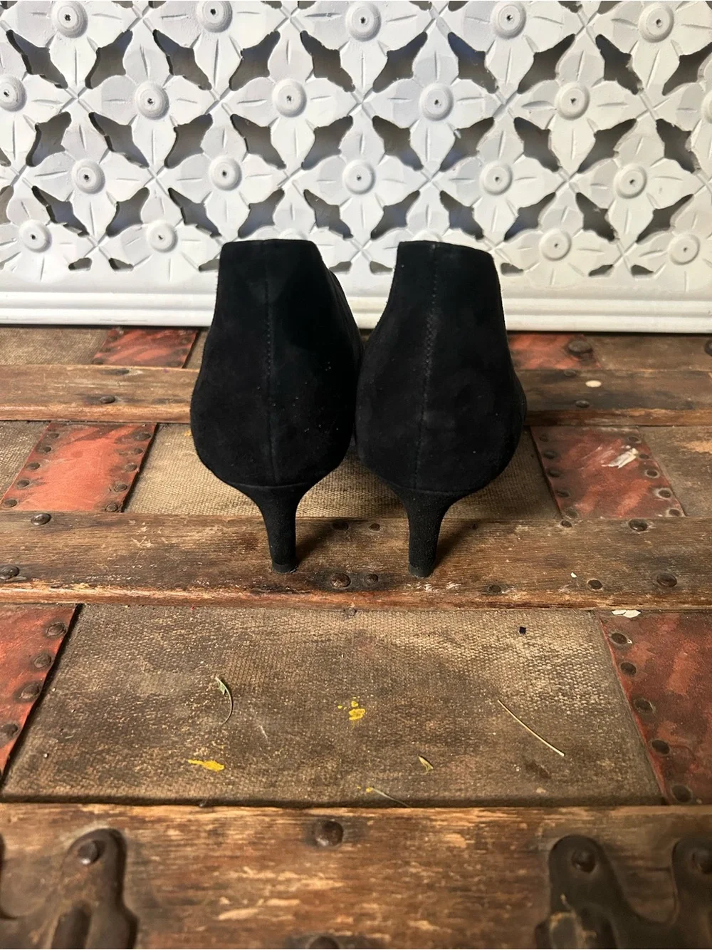 Pelle Moda Black Pointed Toe Heels Vero Cuoio Leather Sole Pumps